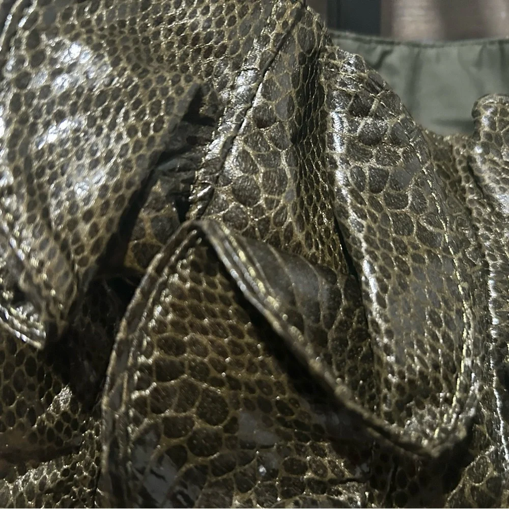 Sondra Roberts Metallic Olive Ruffled Shoulder Bag - Picture 2 of 6